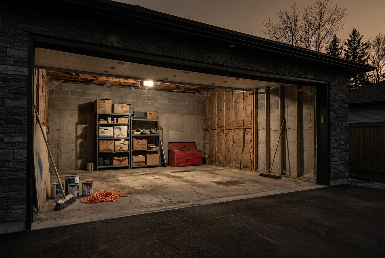 Garage before transformation